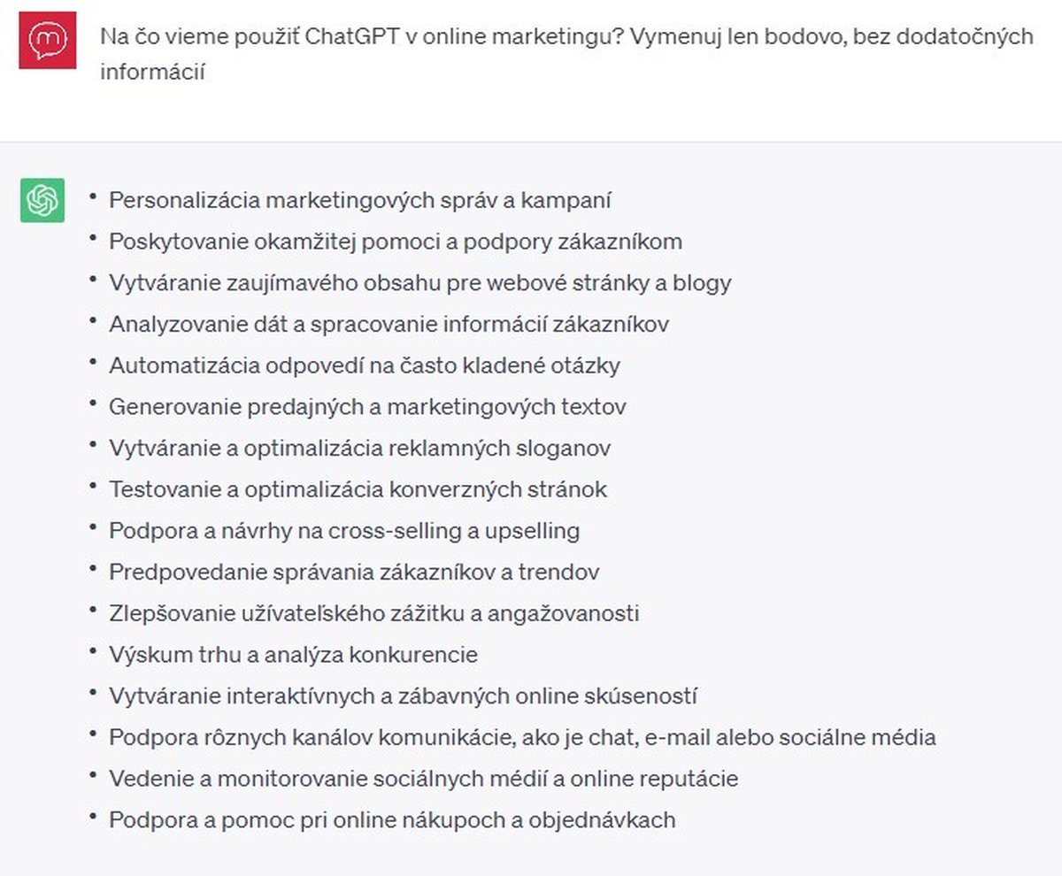 ChatGPT v digitálnom marketingu